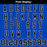 Custom Blue Black Football Jersey Personalized Football Shirts for Men Women  Printed Team Name Number Logo