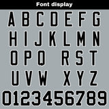 Custom Grey Black Football Jersey Personalized Football Shirts for Men Women  Printed Team Name Number Logo