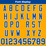 Custom Yellow Blue Football Jersey Personalized Football Shirts for Men Women  Printed Team Name Number Logo