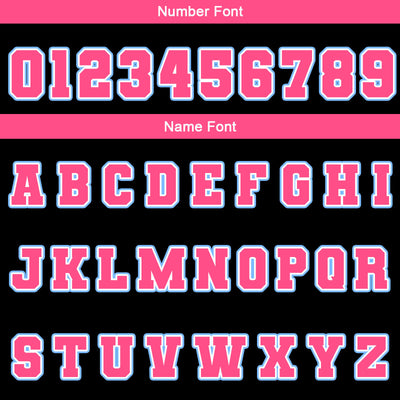 Custom Black Pink Light Blue Waterproof Varsity Jackets Personalized Stitched Name Number Logo to Letterman Jackets enthsush