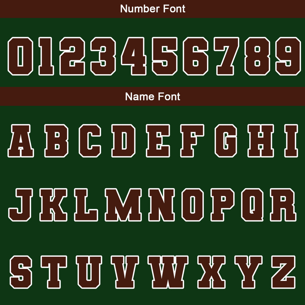 Custom Green White Brown Waterproof Varsity Jackets Personalized Stitched Name Number Logo to Letterman Jackets enthsush