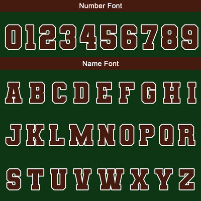 Custom Green White Brown Waterproof Varsity Jackets Personalized Stitched Name Number Logo to Letterman Jackets enthsush