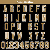 Custom Black Old Gold Football Jersey Personalized Football Shirts for Men Women  Printed Team Name Number Logo