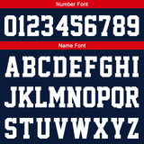 Custom Navy Red Sleeve Hoodies for Men Women Shirts with Hoods Printed Name Logo