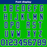 Custom Green Blue Football Jersey Personalized Football Shirts for Men Women  Printed Team Name Number Logo