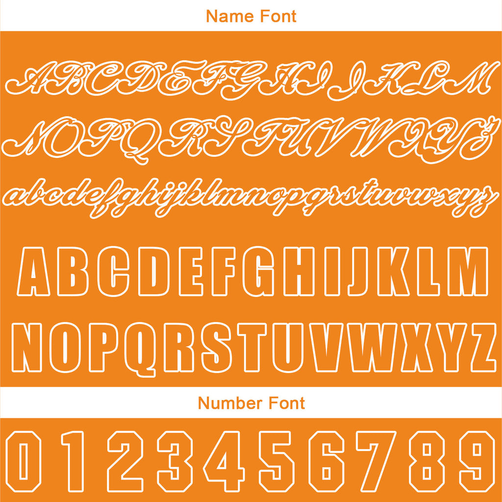 Custom Orange Jersey Personalized Baseball Shirt for Men Women Kids Youth enthsush