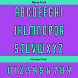 Custom Green Purple Football Jersey Personalized Gradient Football Shirts for Men Printed Team Name Number Logo