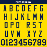 Custom Yellow Navy Football Jersey Personalized Football Shirts for Men Women  Printed Team Name Number Logo