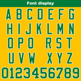 Custom Yellow Green Football Jersey Personalized Football Shirts for Men Women  Printed Team Name Number Logo