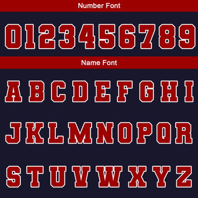 Custom Navy White Red Waterproof Varsity Jackets Personalized Stitched Name Number Logo to Letterman Jackets enthsush