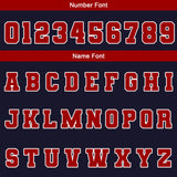 Custom Navy White Red Waterproof Varsity Jackets Personalized Stitched Name Number Logo to Letterman Jackets