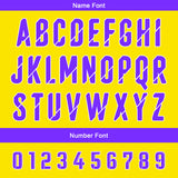 Custom Yellow Purple Football Jersey Personalized Gradient Football Shirts for Men Printed Team Name Number Logo