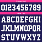 Custom Navy Pink Sleeve Hoodies for Men Women Shirts with Hoods Printed Name Logo