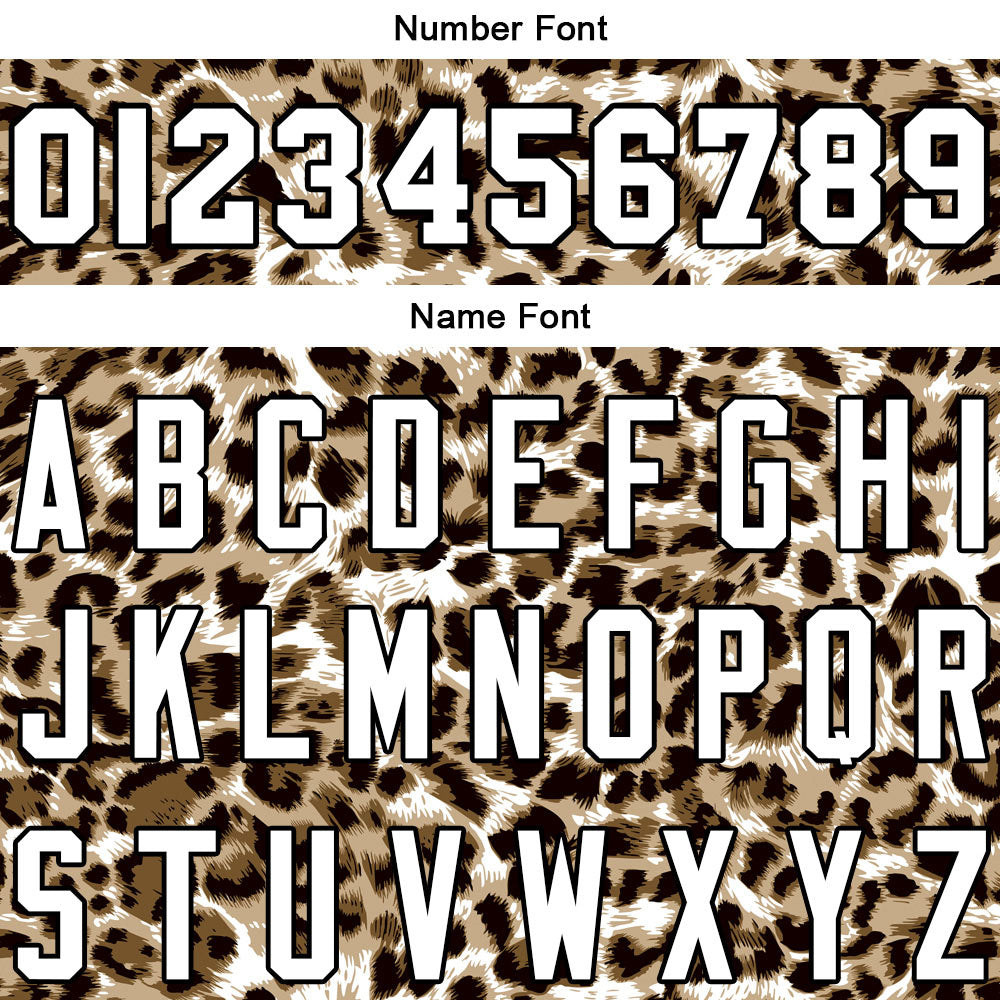 Custom Long Sleeve Windbreaker Jackets Uniform Printed Your Logo Name Number Leopard Print enthsush