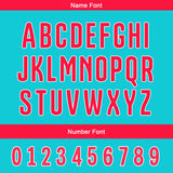 Custom Hot Pink Turquoise Reversible Football Jersey Personalized Gradient Football Shirts for Men Printed Team Name Number Logo