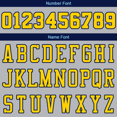Custom Stitched Basketball Jersey for Men, Women And Kids Gray-Yellow-Navy enthsush