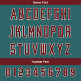 Custom Green Red Reversible Football Jersey Personalized Gradient Football Shirts for Men Printed Team Name Number Logo