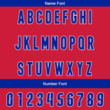 Custom Red Blue Reversible Football Jersey Personalized Gradient Football Shirts for Men Printed Team Name Number Logo