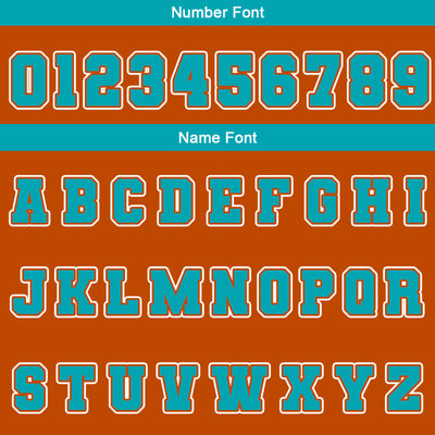 Custom Orange White Teal Waterproof Varsity Jackets Personalized Stitched Name Number Logo to Letterman Jackets enthsush