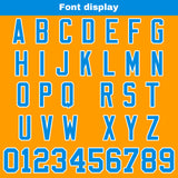 Custom Orange Blue Football Jersey Personalized Football Shirts for Men Women  Printed Team Name Number Logo