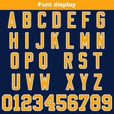 Custom Blue Yellow Football Jersey Personalized Football Shirts for Men Women  Printed Team Name Number Logo