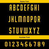 Custom Black Yellow Football Jersey Personalized Gradient Football Shirts for Men Printed Team Name Number Logo