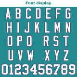 Custom Aqua White Football Jersey Personalized Football Shirts for Men Women  Printed Team Name Number Logo