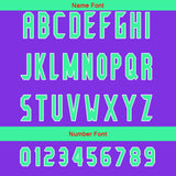 Custom Purple Green Reversible Football Jersey Personalized Gradient Football Shirts for Men Printed Team Name Number Logo