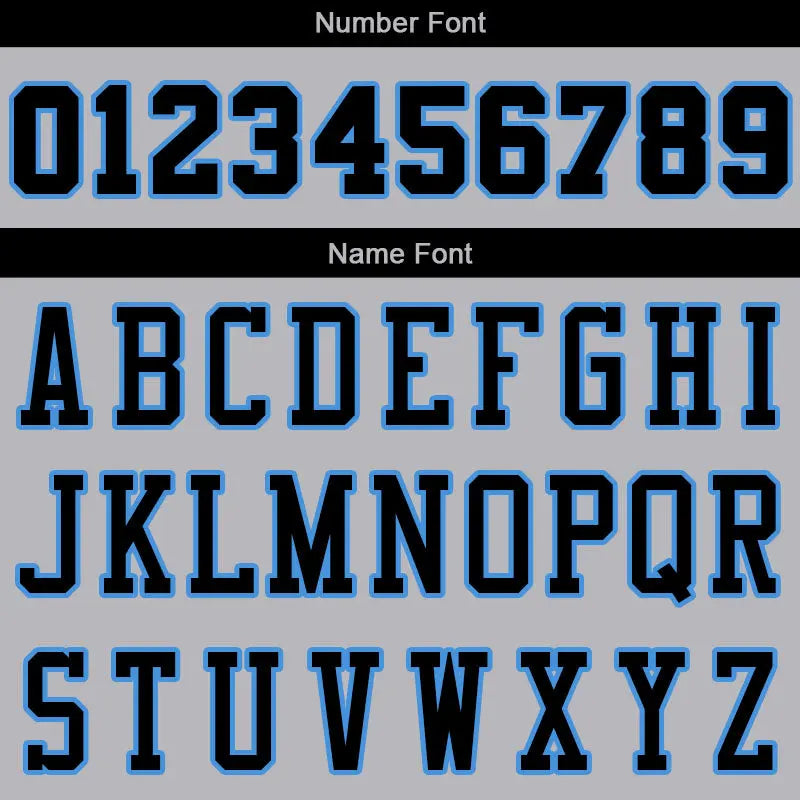 Custom Stitched Basketball Jersey for Men, Women And Kids Gray-Black-Light Blue enthsush
