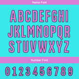 Custom Cyan Purple Reversible Football Jersey Personalized Gradient Football Shirts for Men Printed Team Name Number Logo