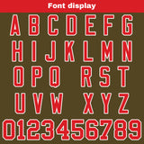 Custom Brown Red Football Jersey Personalized Football Shirts for Men Women  Printed Team Name Number Logo