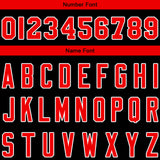 Custom Black Red Sweatshirt Hoodie For Men Women Girl Boy Print Your Logo Name Number