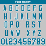 Custom Grey Blue Football Jersey Personalized Football Shirts for Men Women  Printed Team Name Number Logo