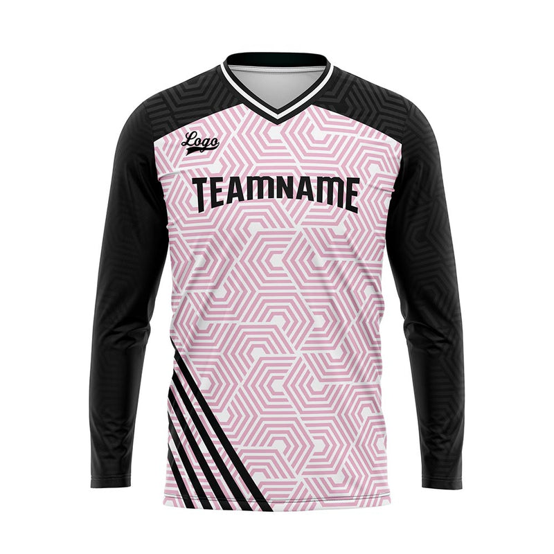Custom Black Pink Basketball Soccer Football Shooting Long T-Shirt for Adults and Kids