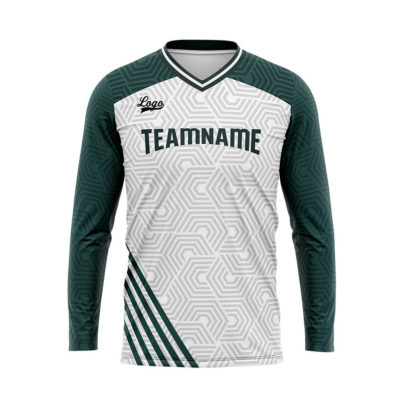 Custom Teal Basketball Soccer Football Shooting Long T-Shirt for Adults and Kids