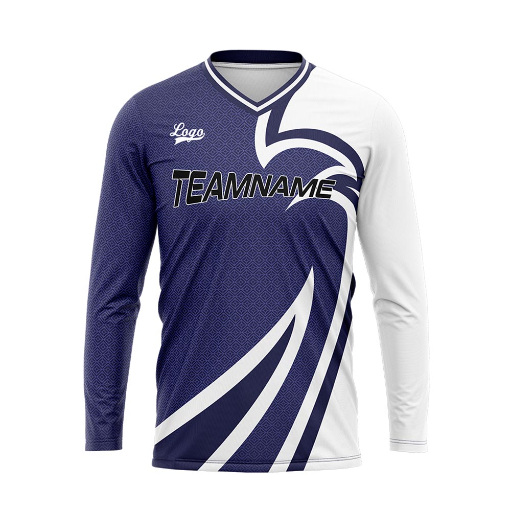 Custom Gray Blue Basketball Soccer Football Shooting Long T-Shirt for Adults and Kids enthsush