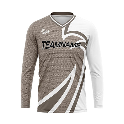 Custom Moon Gray Basketball Soccer Football Shooting Long T-Shirt for Adults and Kids enthsush