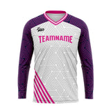 Custom Purple Pink Basketball Soccer Football Shooting Long T-Shirt for Adults and Kids