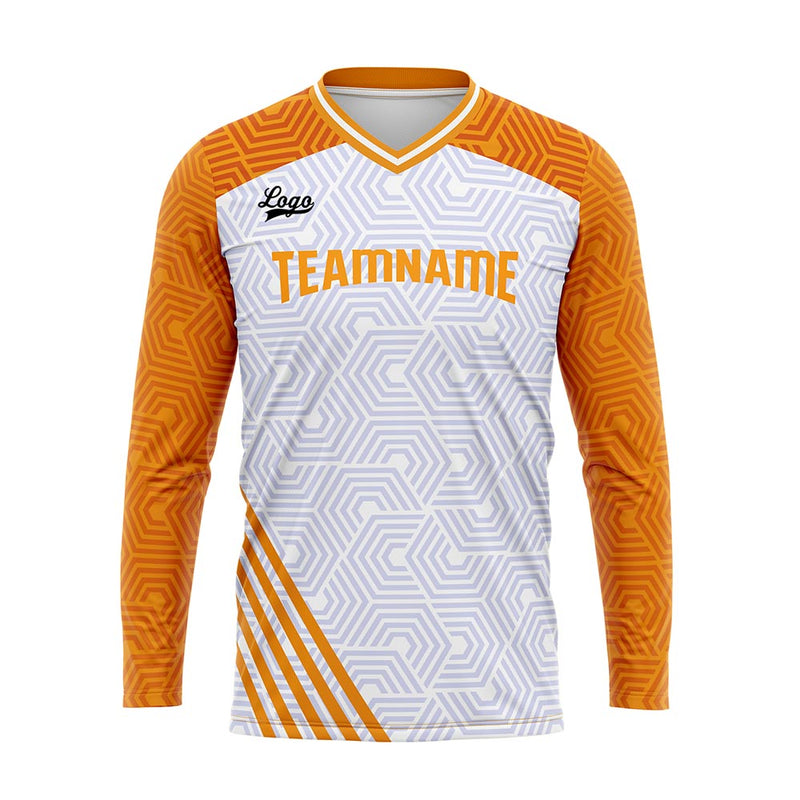 Custom Orange Basketball Soccer Football Shooting Long T-Shirt for Adults and Kids