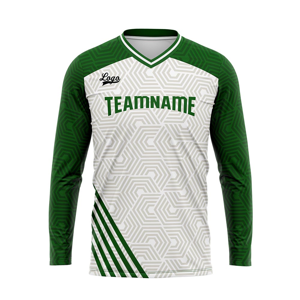 Custom Green Basketball Soccer Football Shooting Long T-Shirt for Adults and Kids enthsush