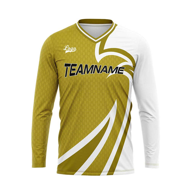 Custom  Turmeric Basketball Soccer Football Shooting Long T-Shirt for Adults and Kids