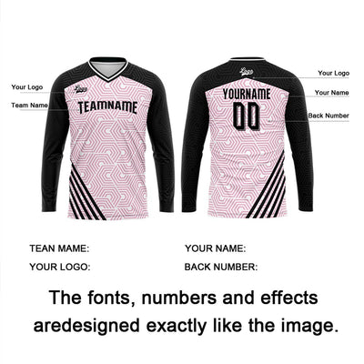 Custom Black Pink Basketball Soccer Football Shooting Long T-Shirt for Adults and Kids enthsush
