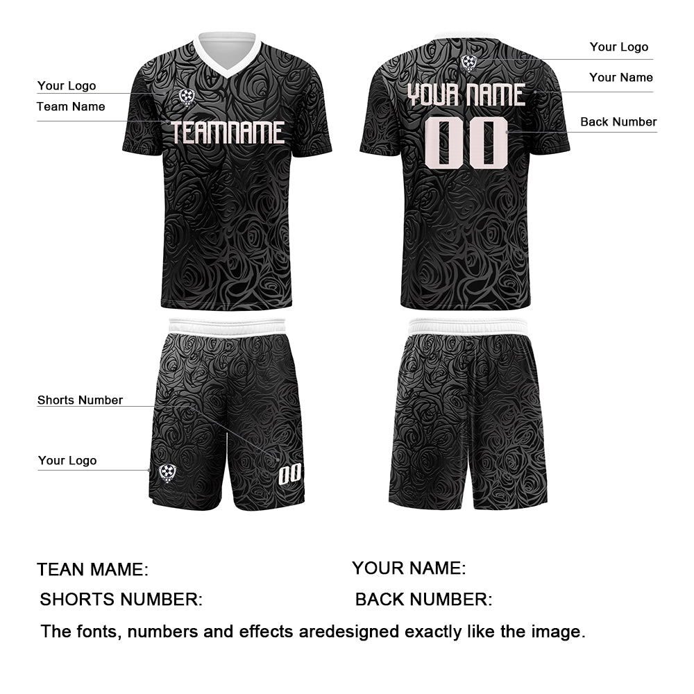 Custom Gray Silver Jerseys for Men Women Personalized Soccer Uniforms for Adult and Kid enthsush