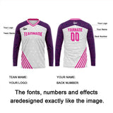 Custom Purple Pink Basketball Soccer Football Shooting Long T-Shirt for Adults and Kids
