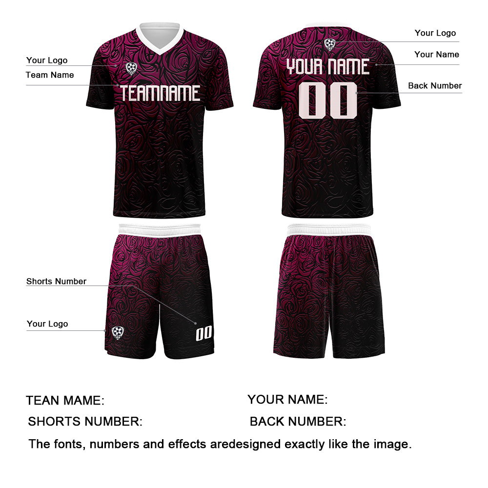Custom Pink Silver Jerseys for Men Women Personalized Soccer Uniforms for Adult and Kid enthsush