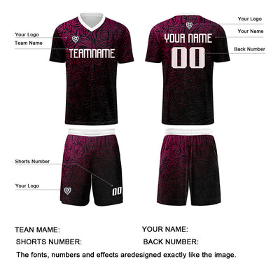 Custom Pink Silver Jerseys for Men Women Personalized Soccer Uniforms for Adult and Kid enthsush