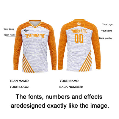 Custom Orange Basketball Soccer Football Shooting Long T-Shirt for Adults and Kids enthsush