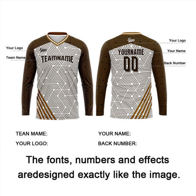 Custom Brown Basketball Soccer Football Shooting Long T-Shirt for Adults and Kids enthsush