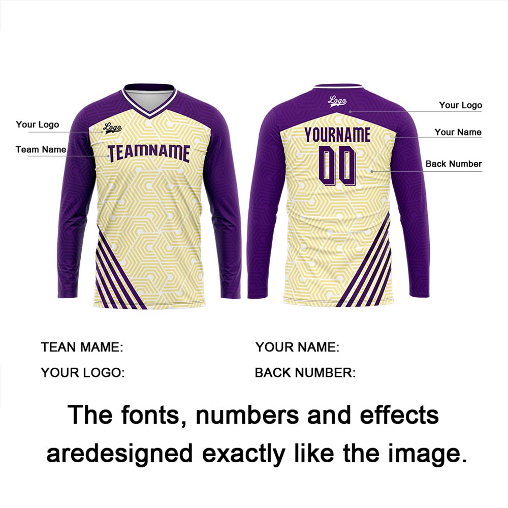 Custom Purple Yellow Basketball Soccer Football Shooting Long T-Shirt for Adults and Kids enthsush