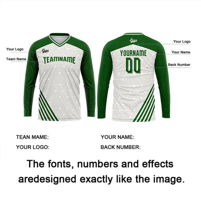 Custom Green Basketball Soccer Football Shooting Long T-Shirt for Adults and Kids enthsush